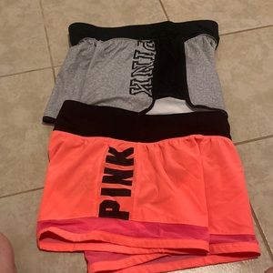 Two NWOT VS PINK Ultimate Running Shorts